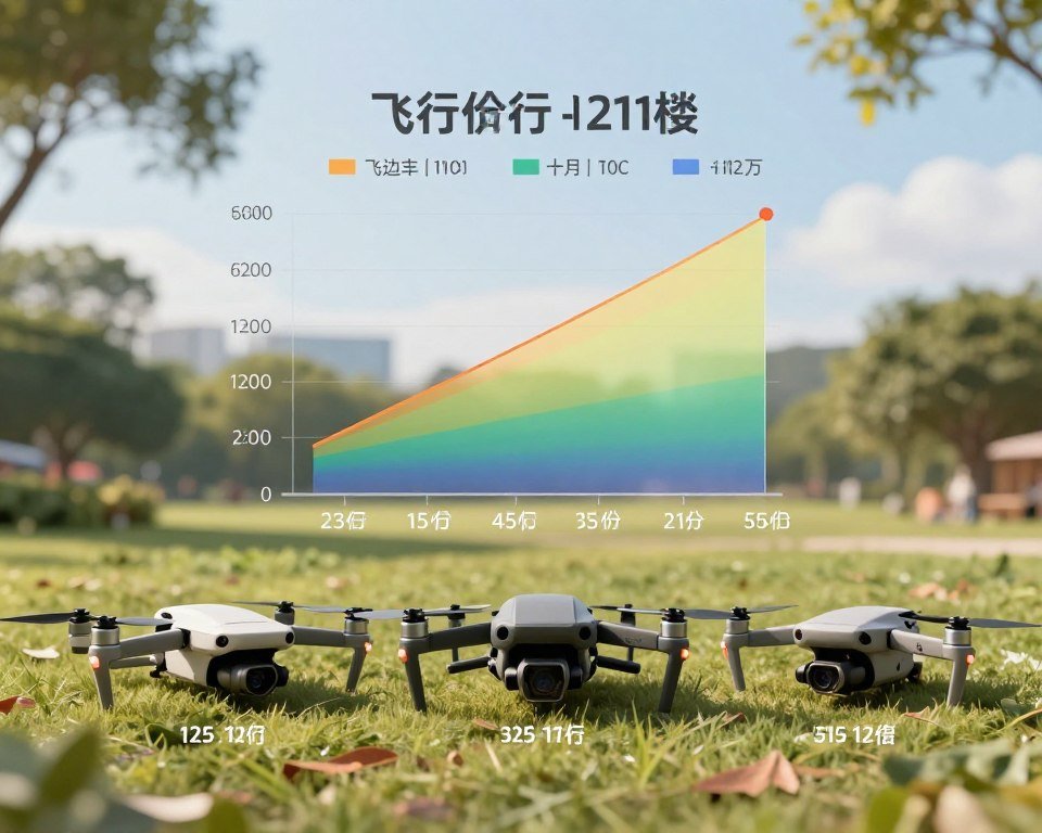 A detailed infographic-style image depicting a comparative analysis of drone prices, flight durations, and performance metrics. In the foreground, showcase sleek drones of various designs and colors, each labeled with price tags and indicators of flight autonomy. In the middle, include a visually engaging chart or graph illustrating performance statistics like battery life and weight capacity, using vibrant colors for differentiation. The background features a soft-focus landscape setting that suggests outdoor use, such as a park or an open field. Natural lighting enhances the scene, creating a fresh and inviting atmosphere. Use a wide-angle perspective to give an expansive feel, ensuring the focus remains on the detailed comparison without any text overlays or distractions.
