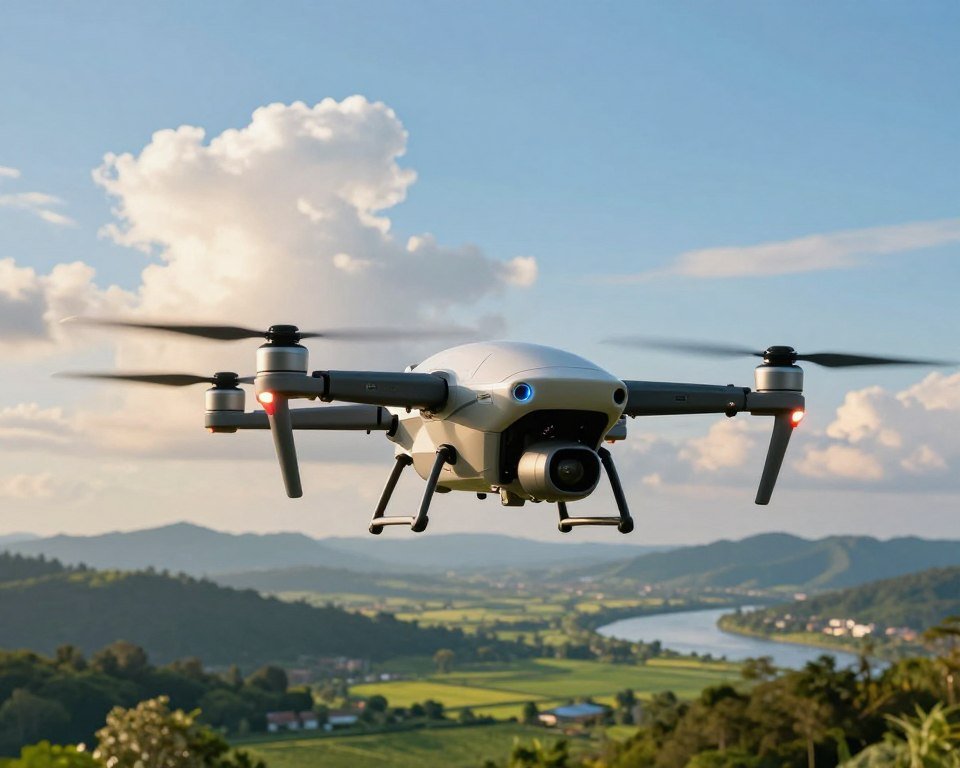 dron con aterrizaje automático