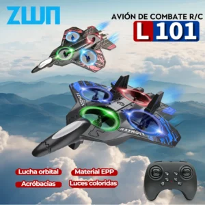 L101 RC Foam Airplane Glider Flying 2.4G With LED Lights EPP Stunt Remote Control Foam Fighter Plane Toys For Kid Gift
